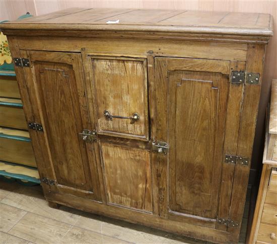 A 19th century French hardwood refrigerator cabinet, W.4ft 1in.